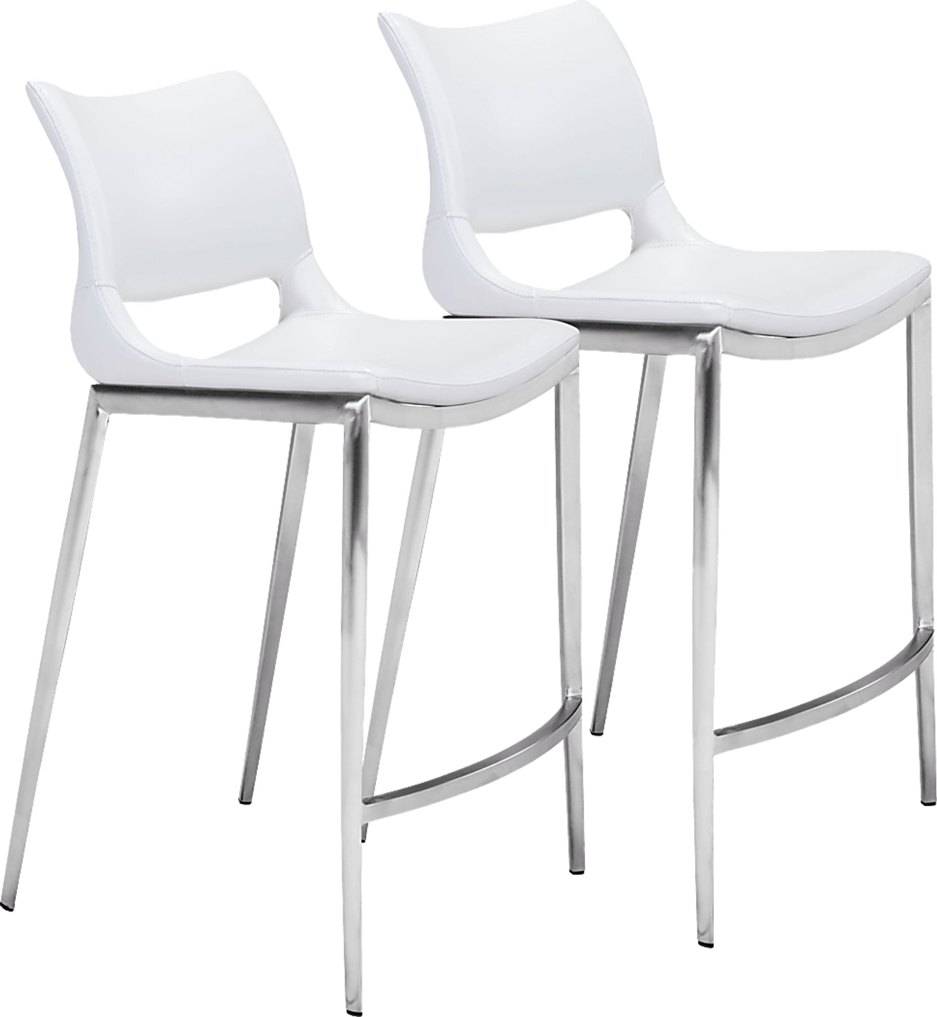 Beacher White Counter Height Stool, Set of 2 - Image 1