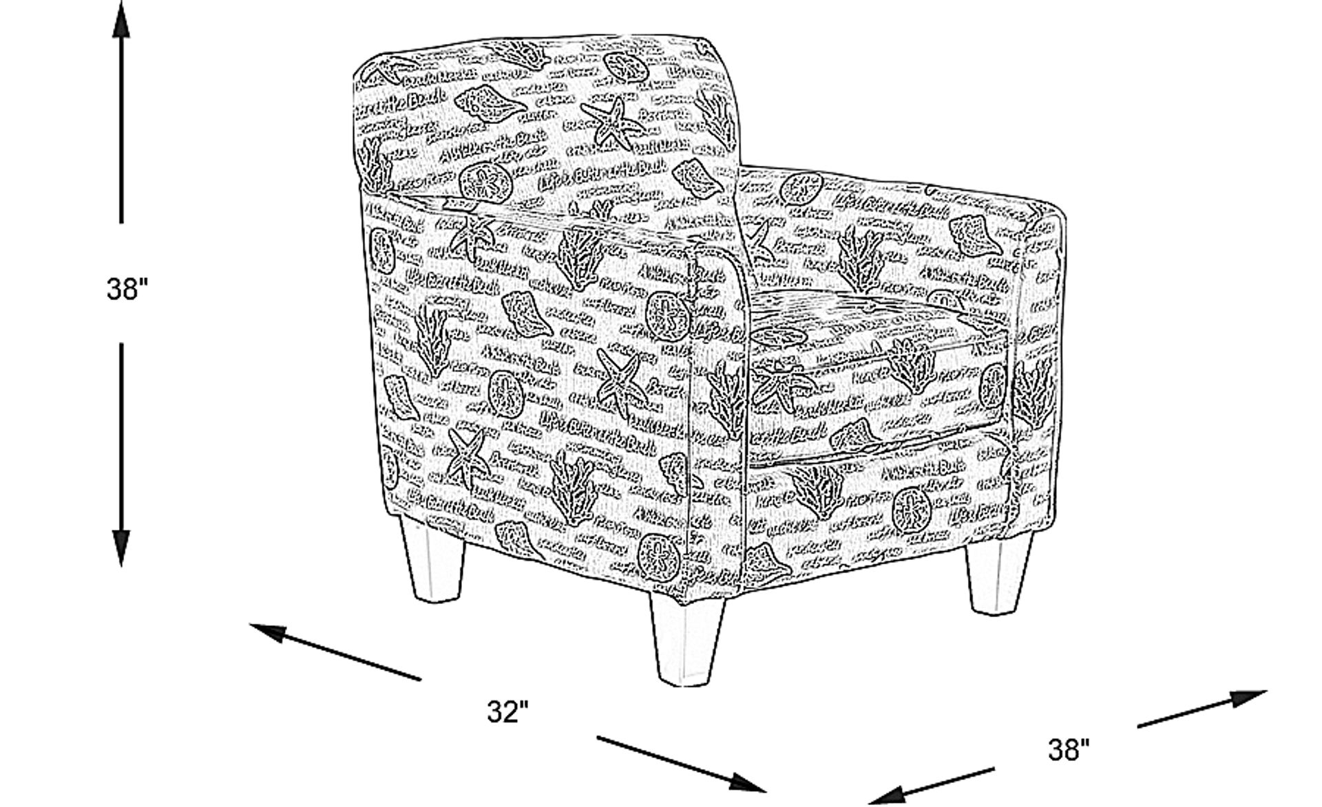 Dimension Image. Please refer to the Dimension Tab on this page for dimension details.