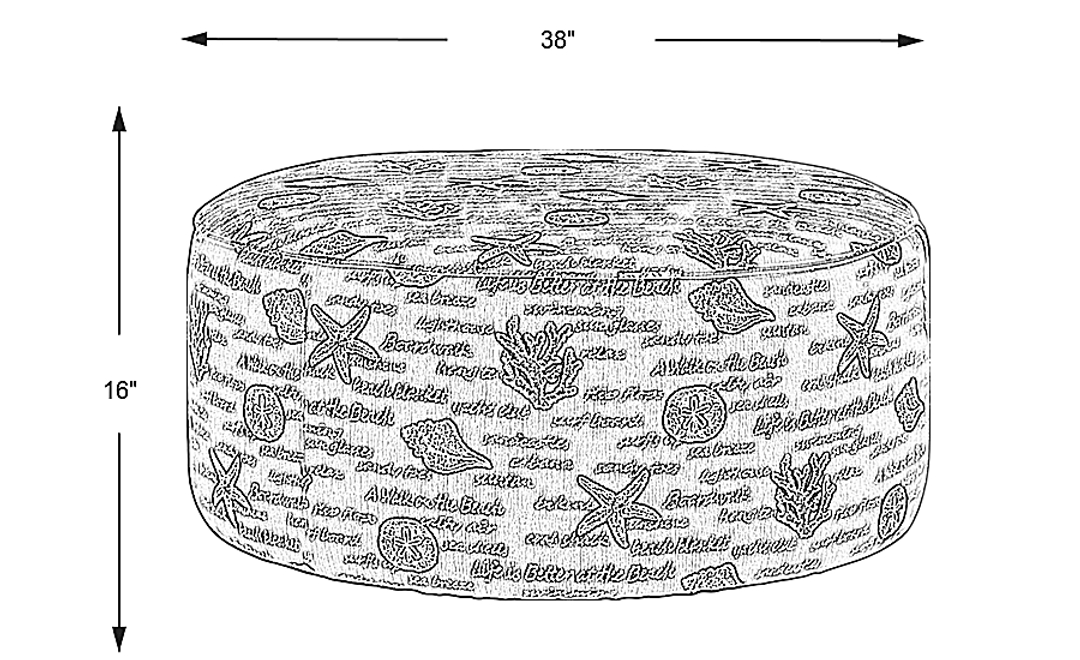 Beachfront Cocktail Ottoman