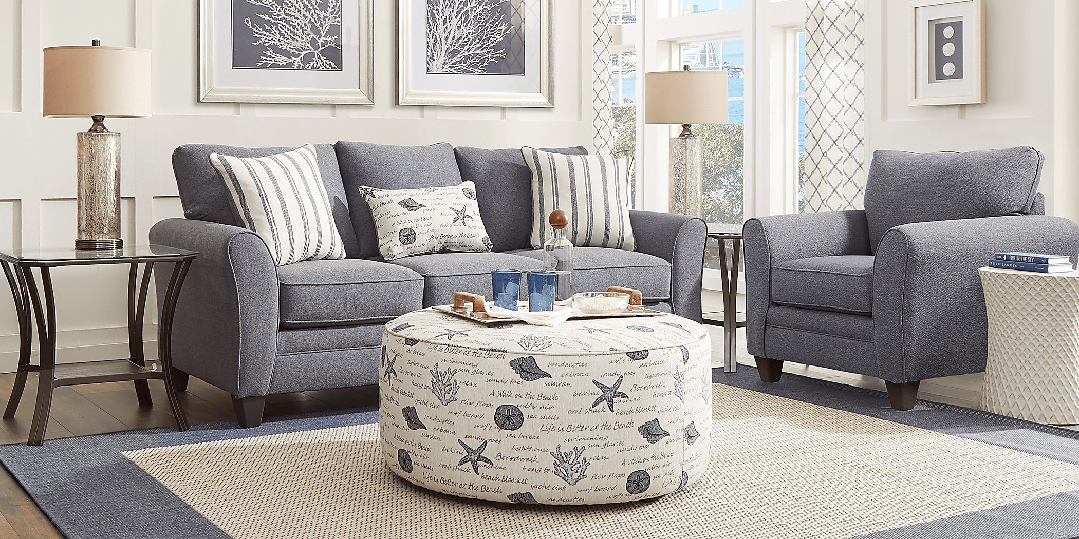 Beachfront Marine 3 Pc Living Room Rooms To Go