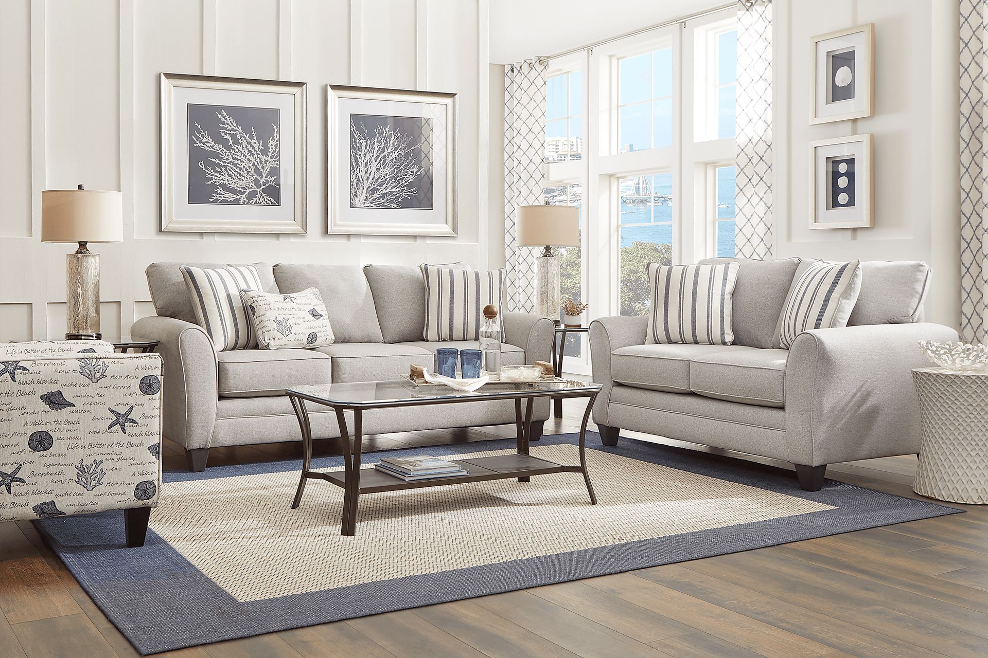 Beachfront Silver 2 Pc Living Room - Image 1