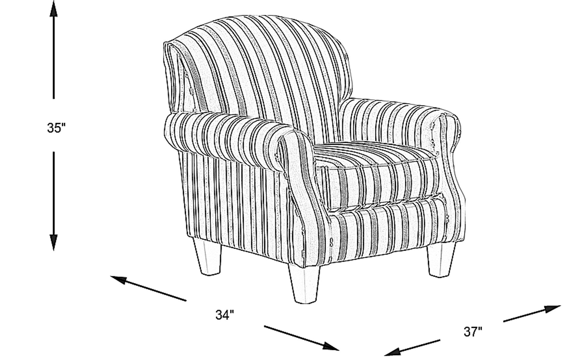 Dimension Image. Please refer to the Dimension Tab on this page for dimension details.