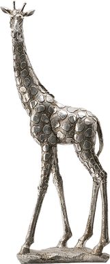 Beachler Silver Giraffe Statue