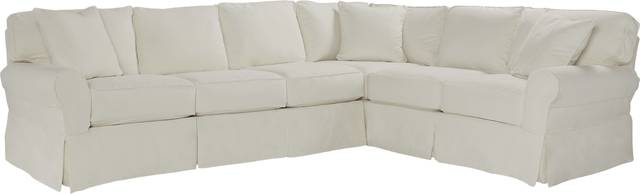 Beachside II Natural 2 Pc Sectional Slipcover - Thumbnail - Image 1