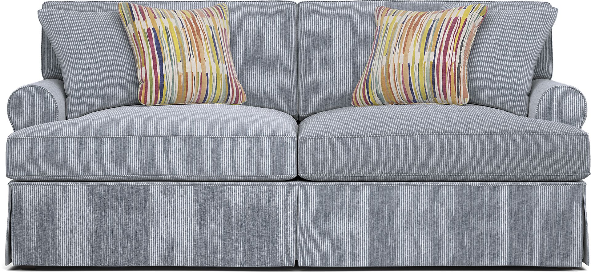 Beachside Walk Blue Denim Slipcover Sofa - Image 1