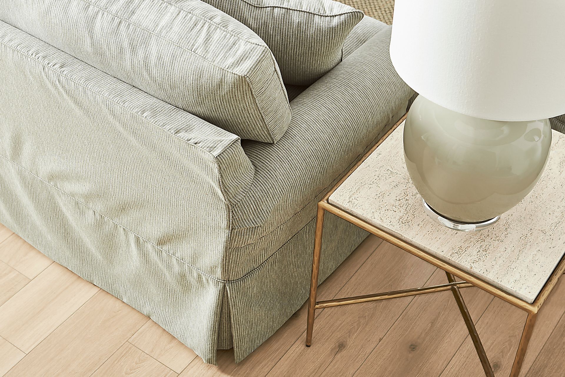 Beachside Walk Green Slipcover 2 Pc Living Room - Image 7