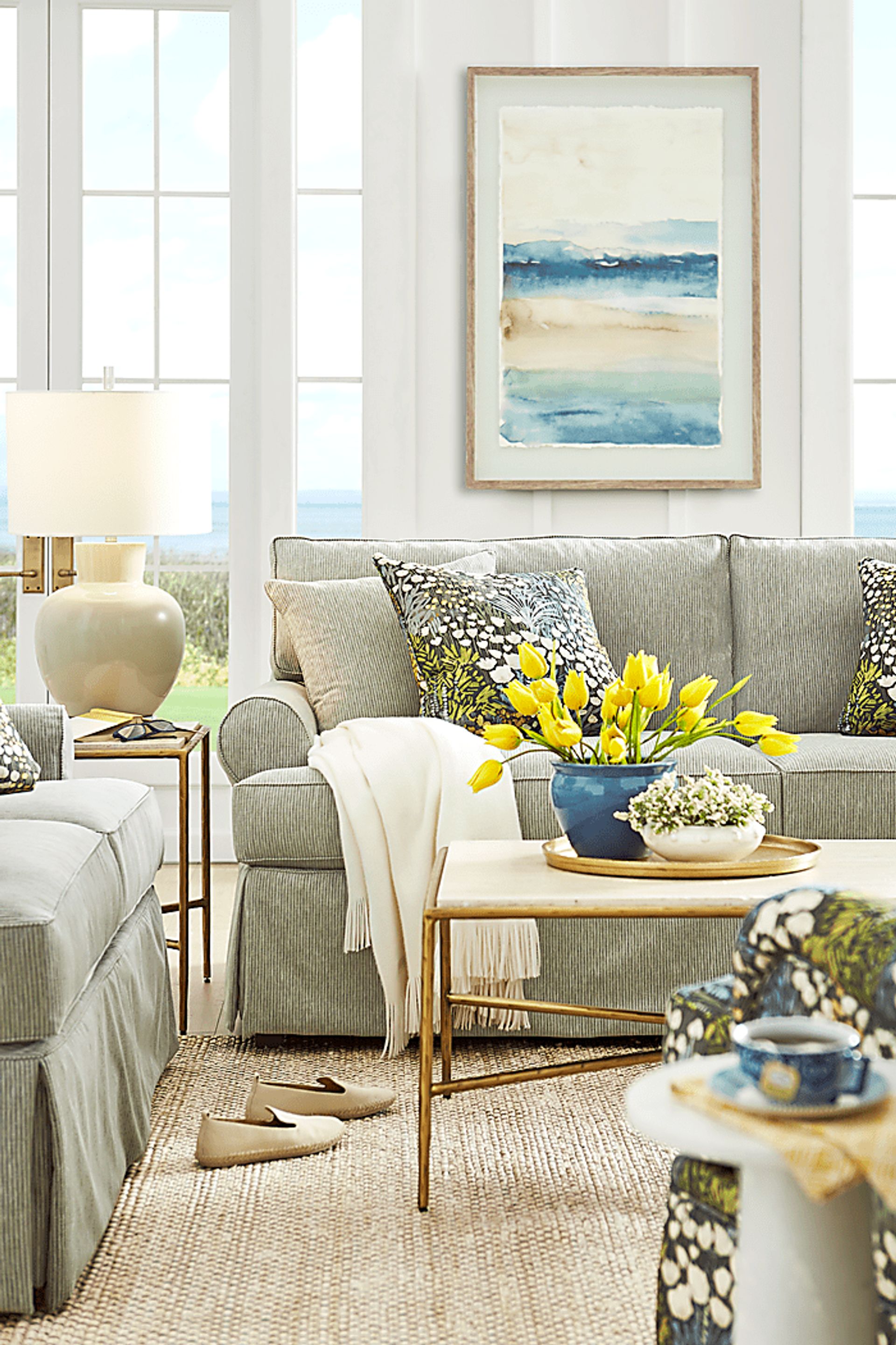 Beachside Walk Green Slipcover 2 Pc Living Room - Image 3