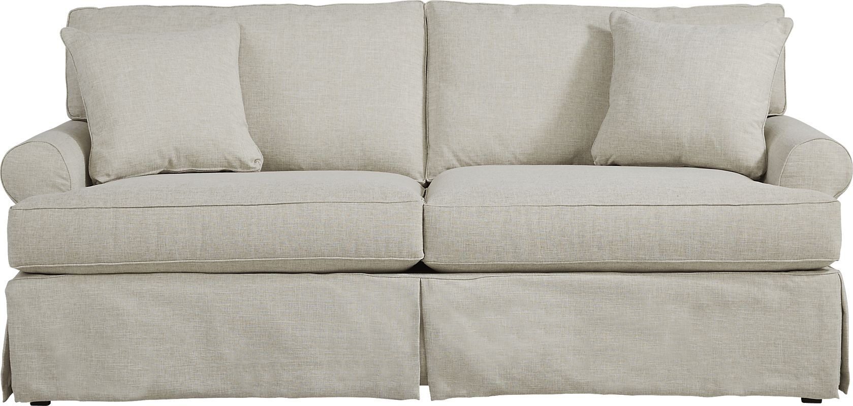 Beachside Walk Linen Slipcover Gel Foam Sleeper Sofa