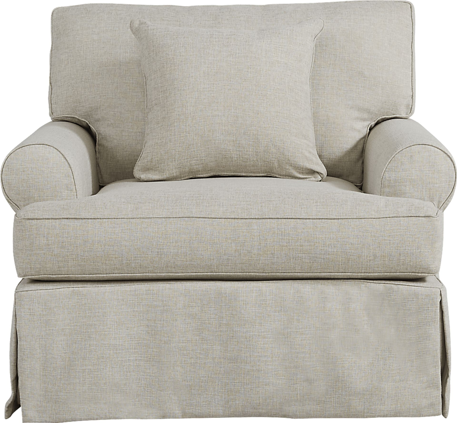 Beachside Walk Linen Textured Slipcover Chair - Image 2