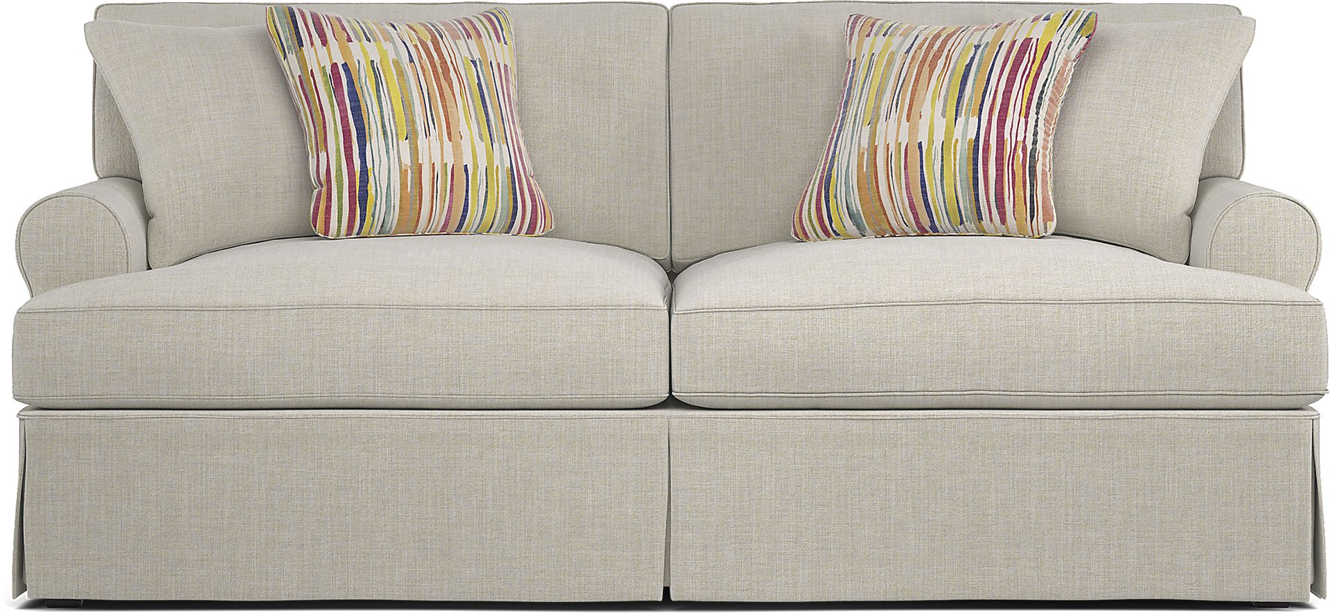 Beachside Walk Linen Textured Slipcover Sofa - Image 1