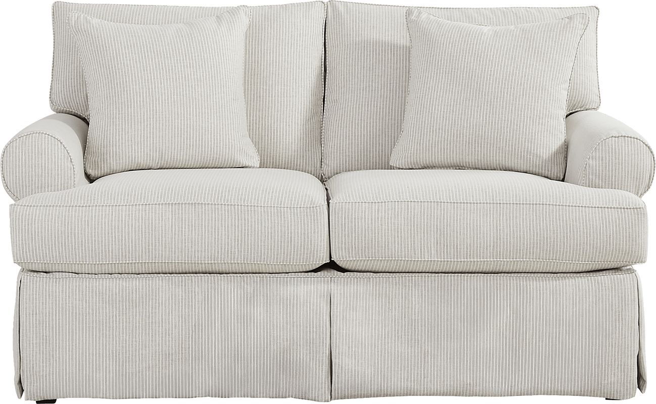 Beachside Walk Pearl Slipcover Loveseat