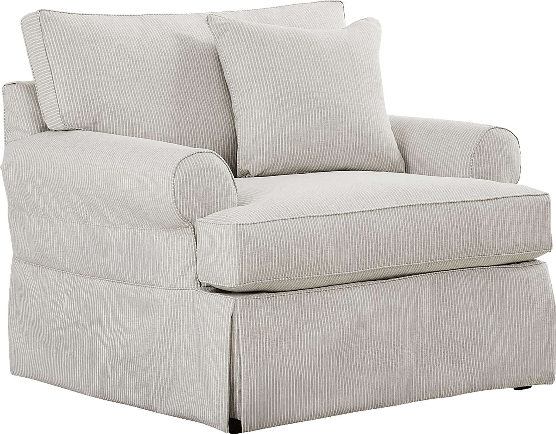 Beachside Walk Pearl Slipcover Chair - Image 1