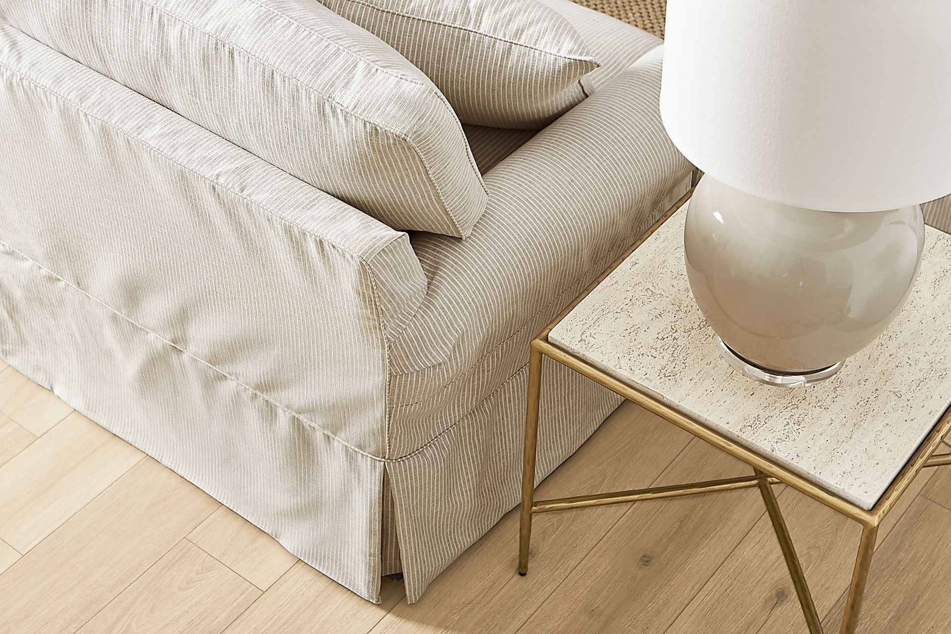 Beachside Walk Pearl Slipcover Loveseat - Image 5
