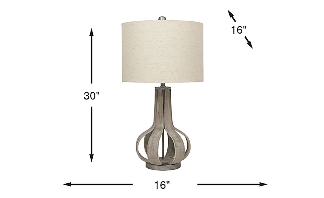 Beachwood Bay Gray Table Lamp