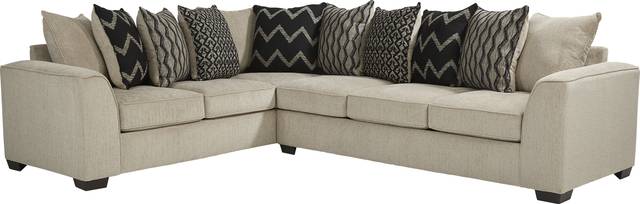 Beacon Ridge Beige 2 Pc Sleeper Sectional - Thumbnail - Image 1