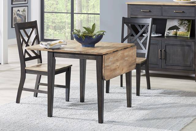 Beacon Street Brown Drop Leaf Dining Table - Thumbnail - Image 2