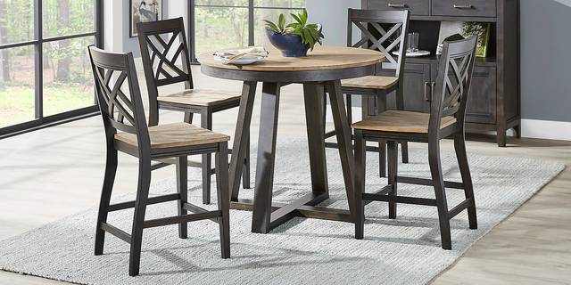 Beacon Street Brown Round Counter Height Dining Table - Thumbnail - Image 3