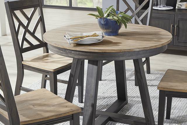 Beacon Street Brown Round Dining Table - Thumbnail - Image 4