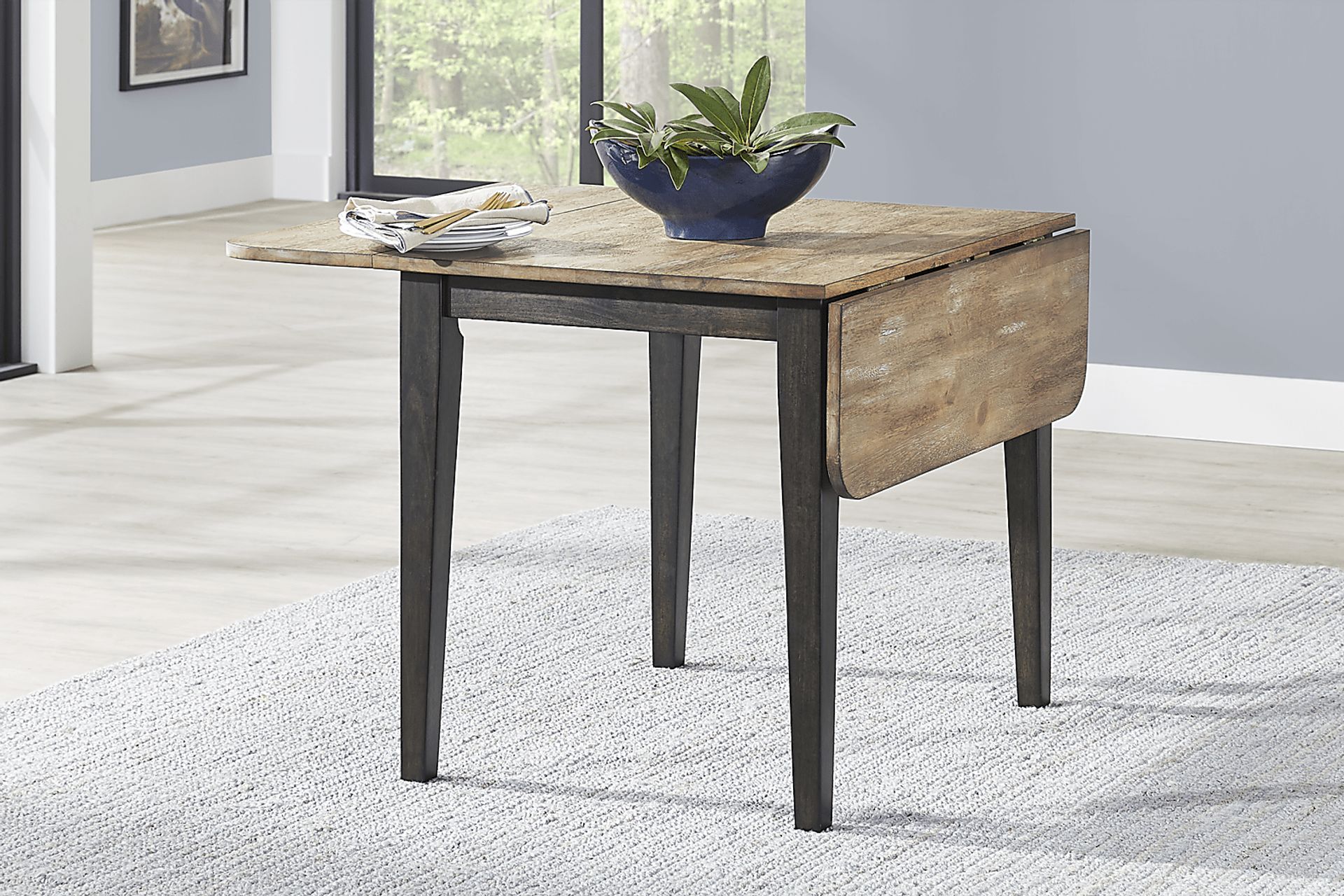 Beacon Street Brown Drop Leaf Dining Table - Image 6