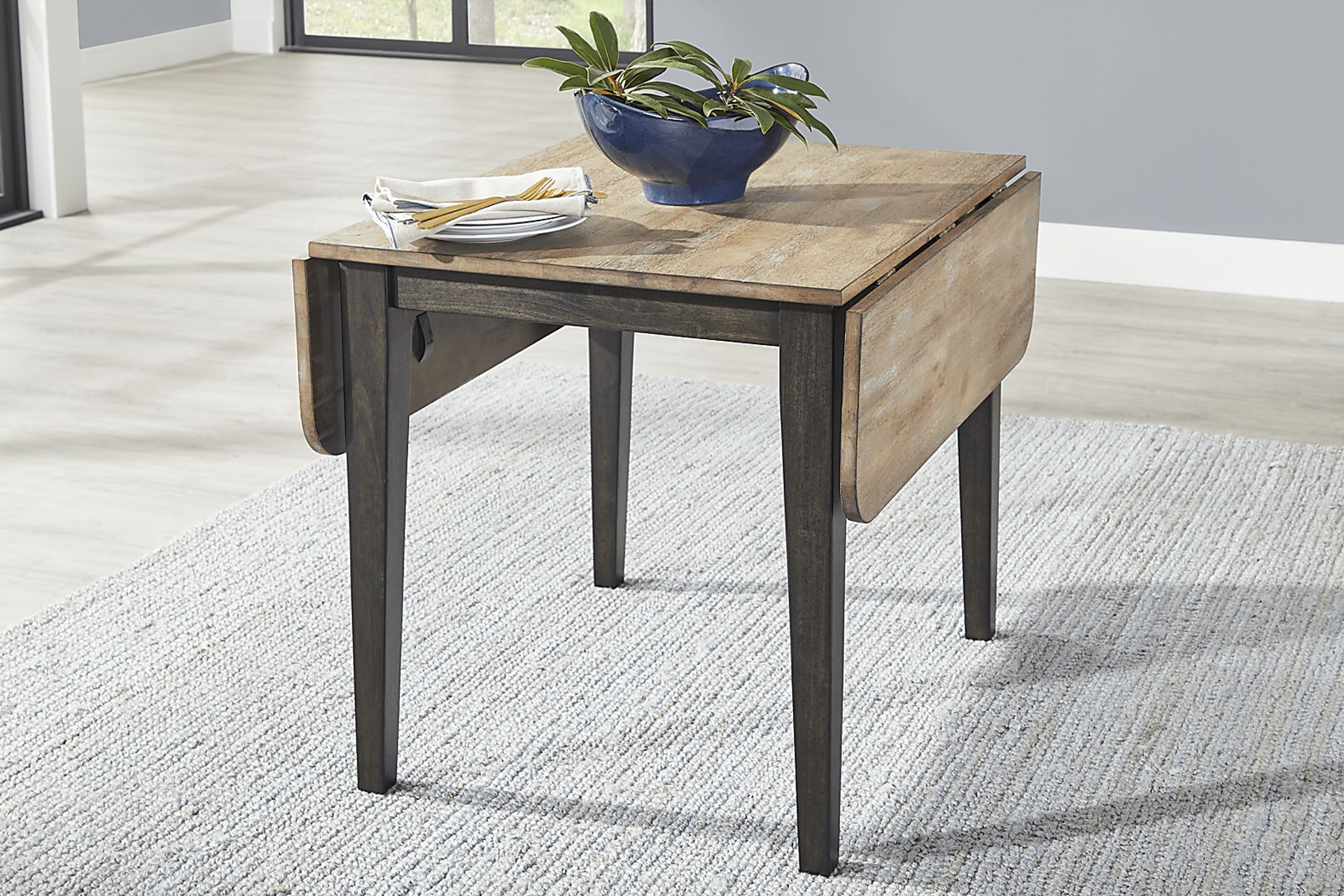 Beacon Street Brown Drop Leaf Dining Table - Image 7