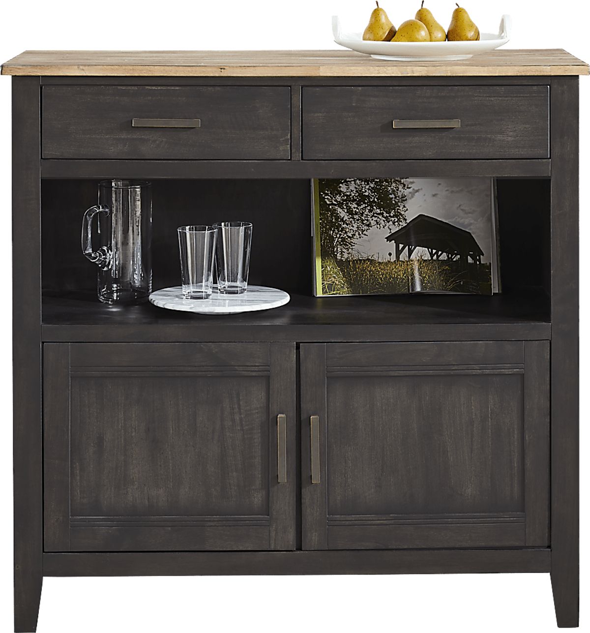 Beacon Street Brown Dark Wood Sideboard | Rooms to Go