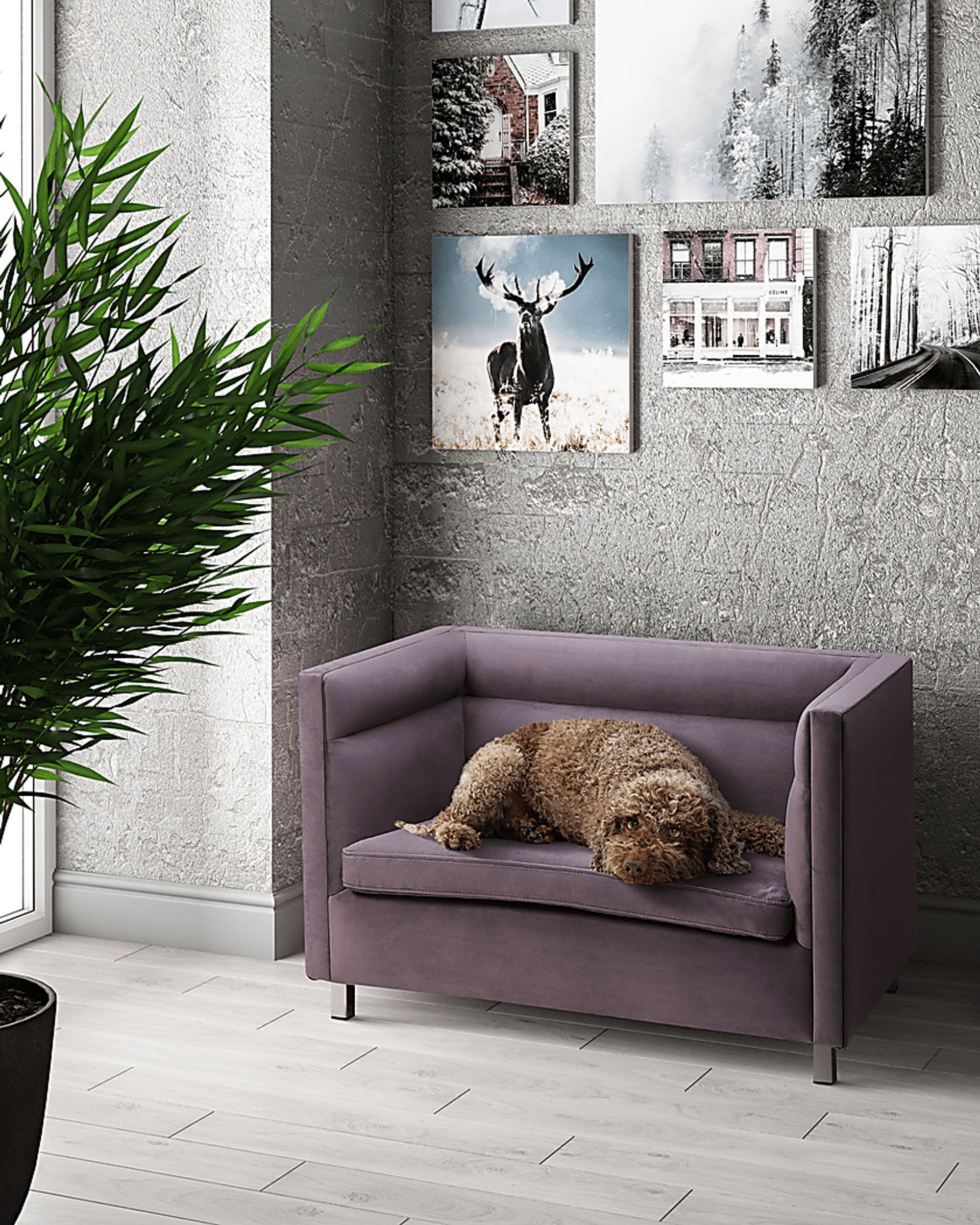 Beagle Gray Pet Bed - Image 2