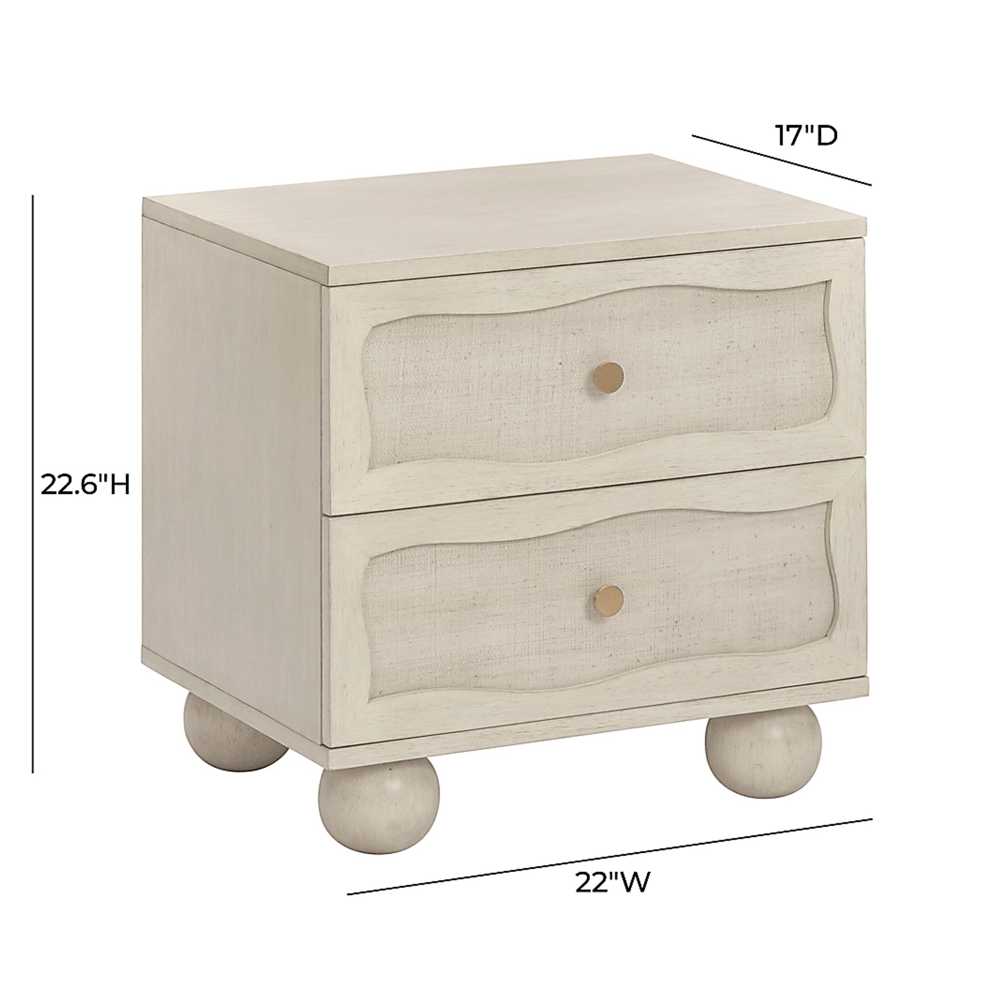 Beakay Off-White Nightstand - Image 3