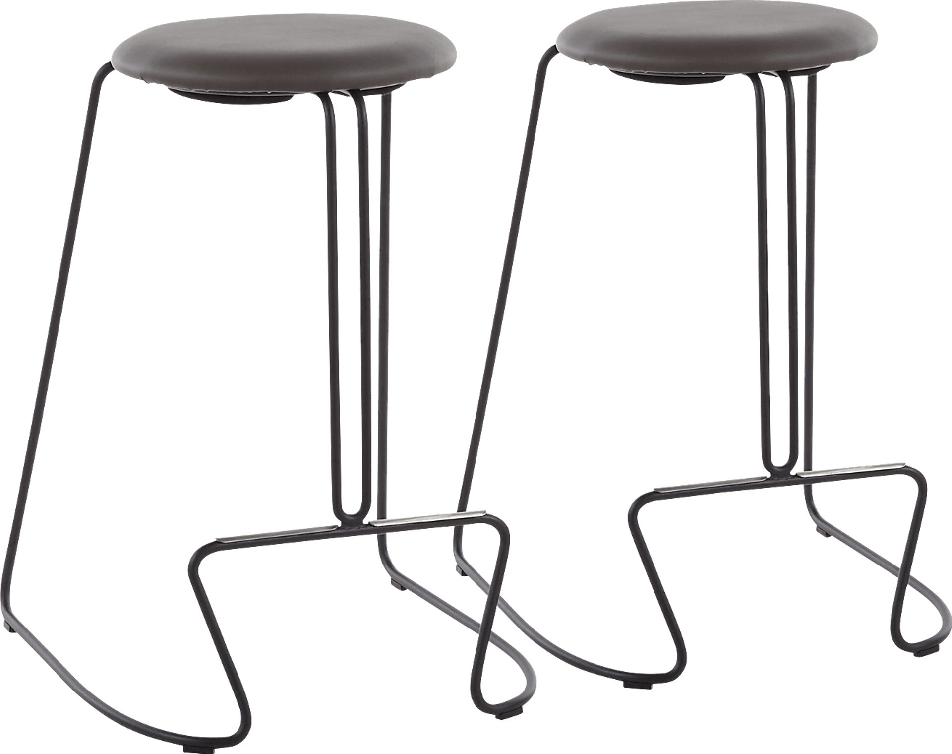 Bearslide I Gray Counter Height Stool, Set of 2 - Image 1