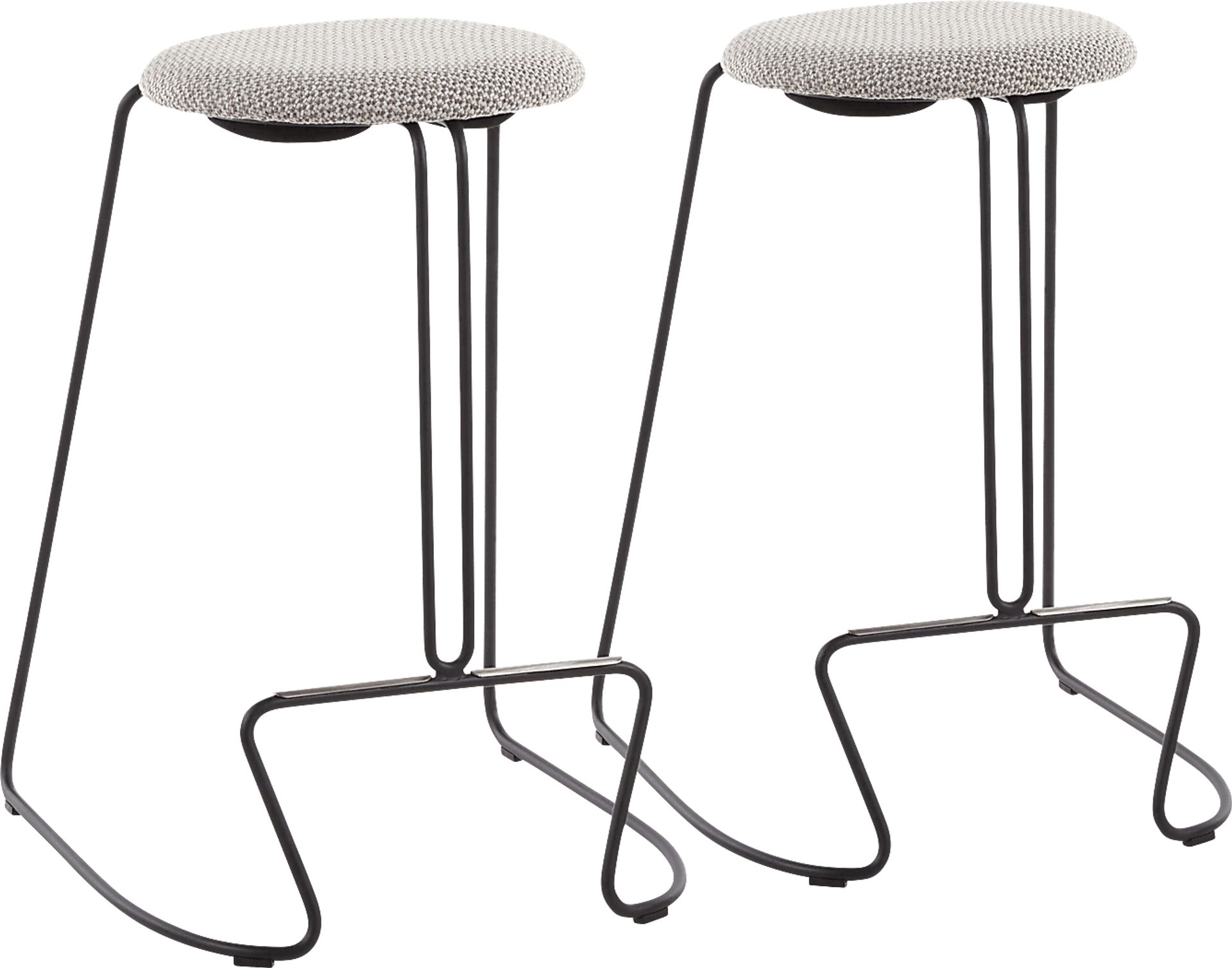 Bearslide I Light Gray Counter Height Stool, Set of 2 - Image 1
