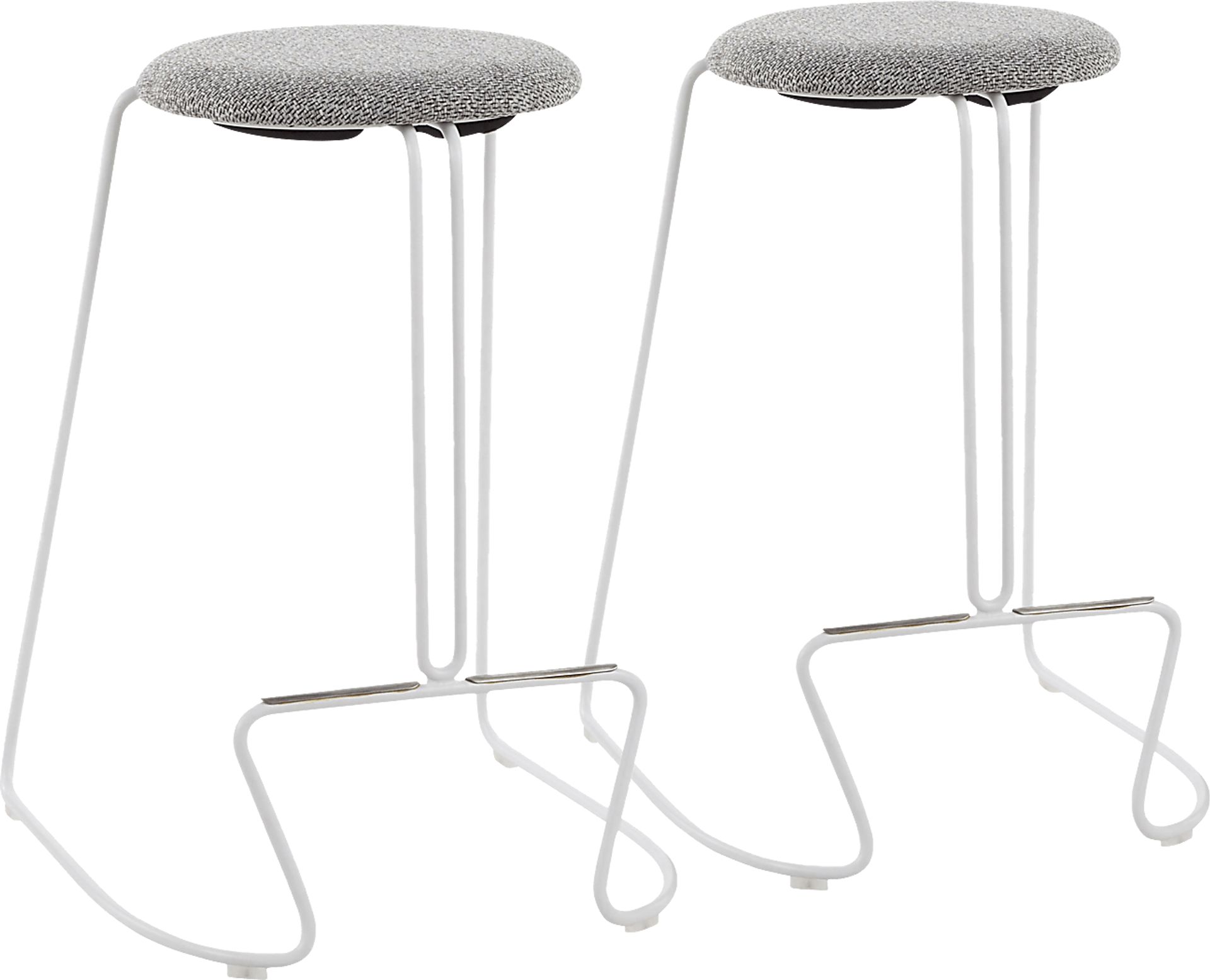 Bearslide II Charcoal Counter Height Stool, Set of 2 - Image 1
