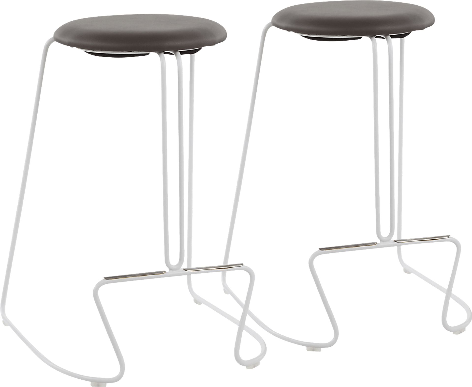 Bearslide II Gray Counter Height Stool, Set of 2 - Image 1