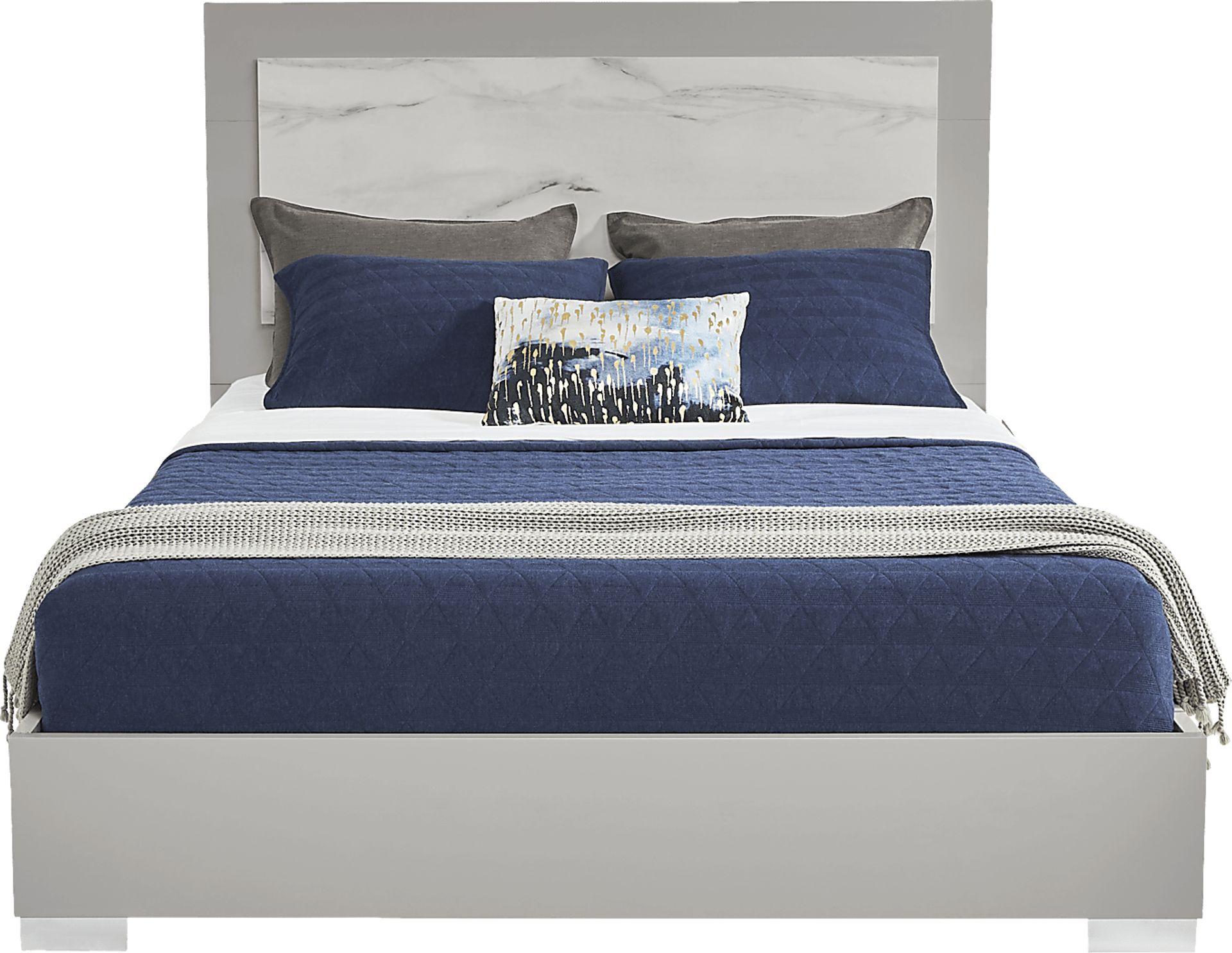 Beatrice Gray 3 Pc King Bed - Image 3