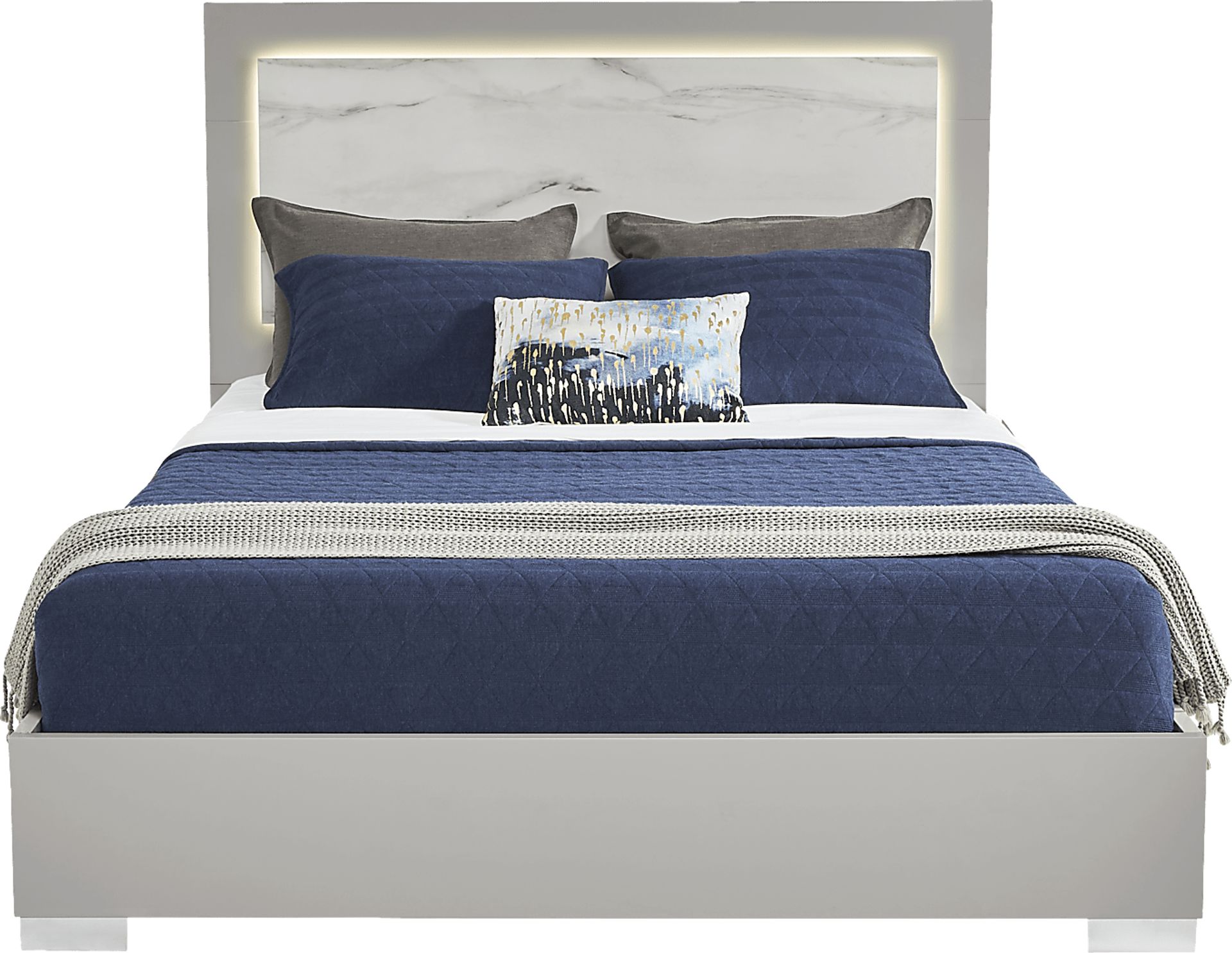 Beatrice Gray 3 Pc King Bed - Image 1