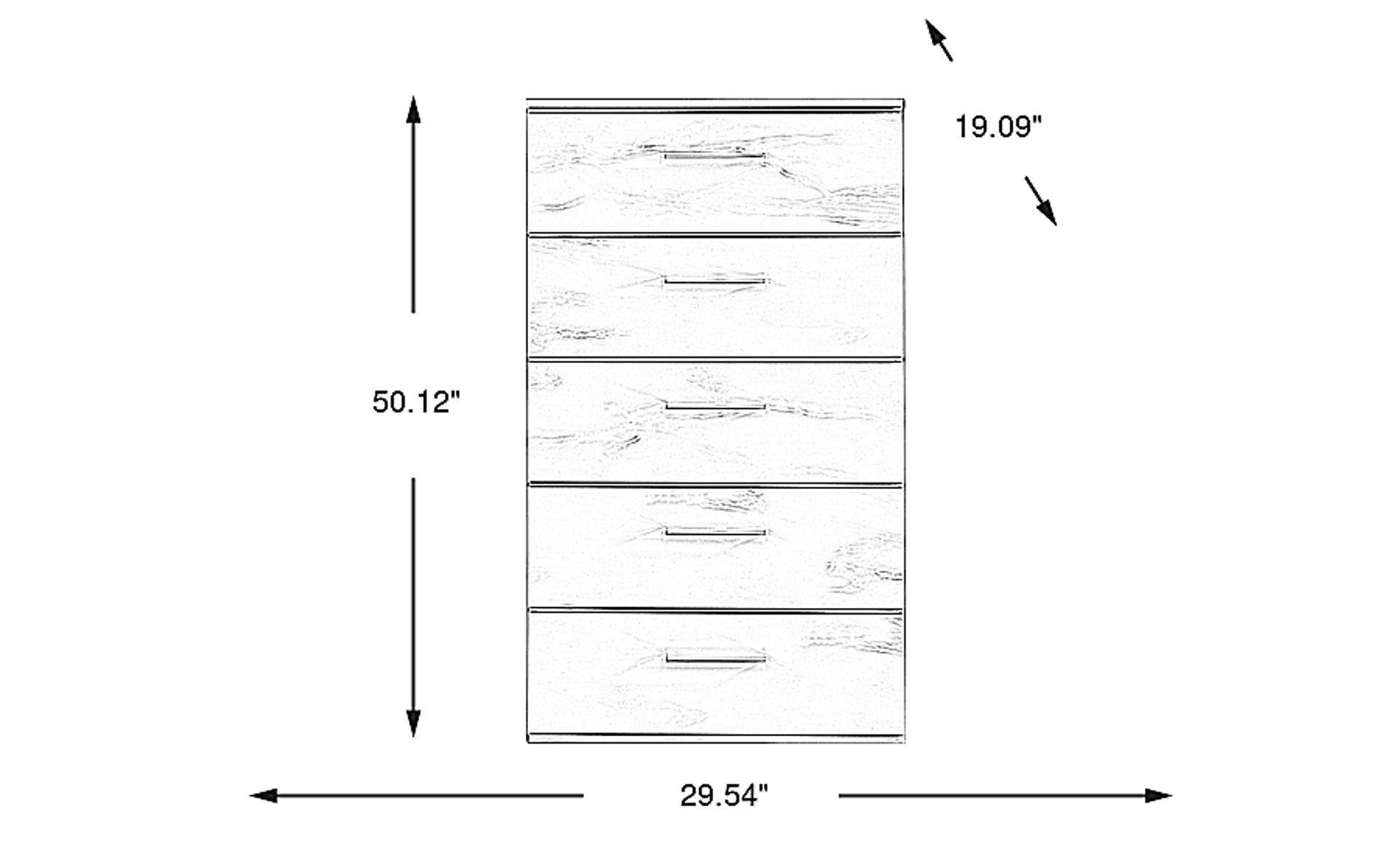Dimension Image. Please refer to the Dimension Tab on this page for dimension details.