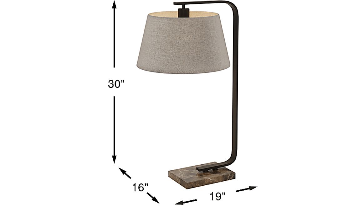 Beau Isle Black Lamp