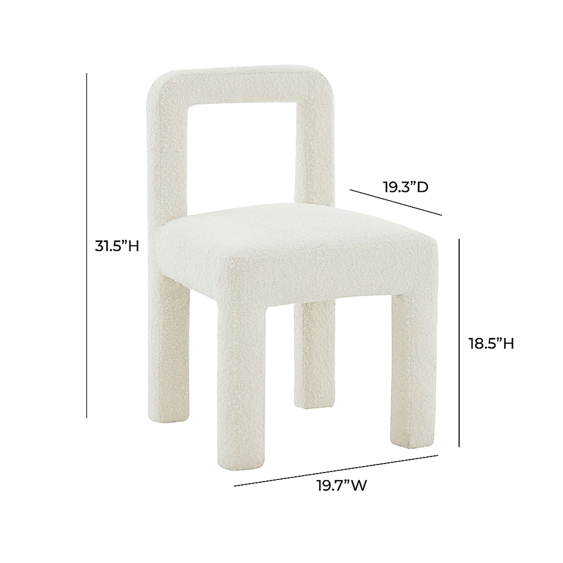 Beaudelaire Cream Side Chair - Image 7