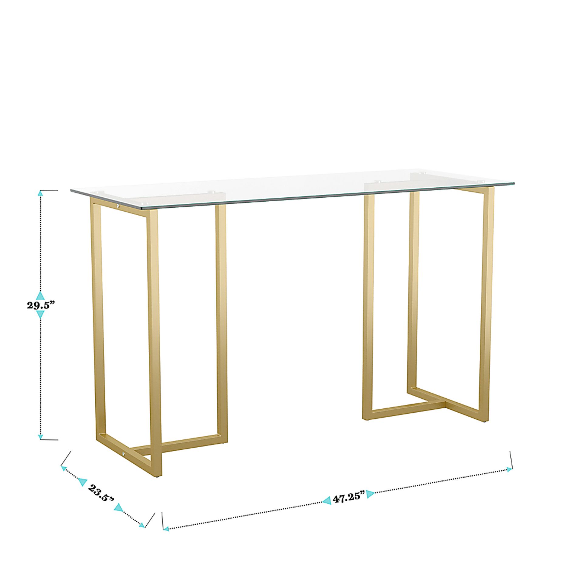 Beaufain Brass Office Table - Image 10