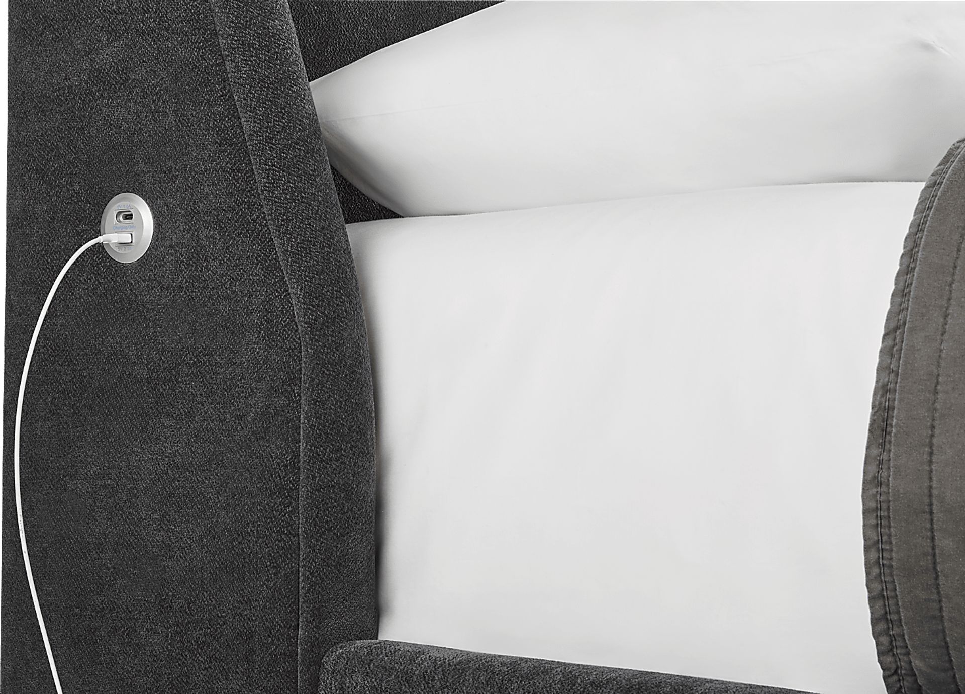 Beaufoy Graphite 3 Pc Queen Upholstered Bed - Image 3