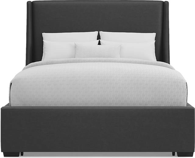 Beaufoy Graphite 3 Pc Queen Upholstered Storage Bed - Thumbnail - Image 2