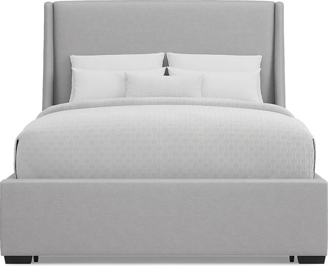Beaufoy Gray 3 Pc King Upholstered Storage Bed - Thumbnail - Image 2