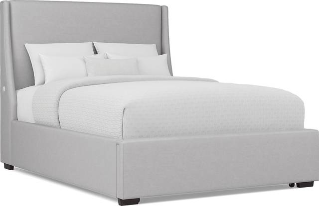 Beaufoy Gray 3 Pc King Upholstered Storage Bed - Thumbnail - Image 1