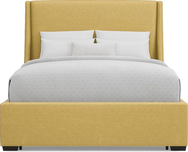 Beaufoy Yellow 3 Pc King Upholstered Storage Bed - Thumbnail - Image 2