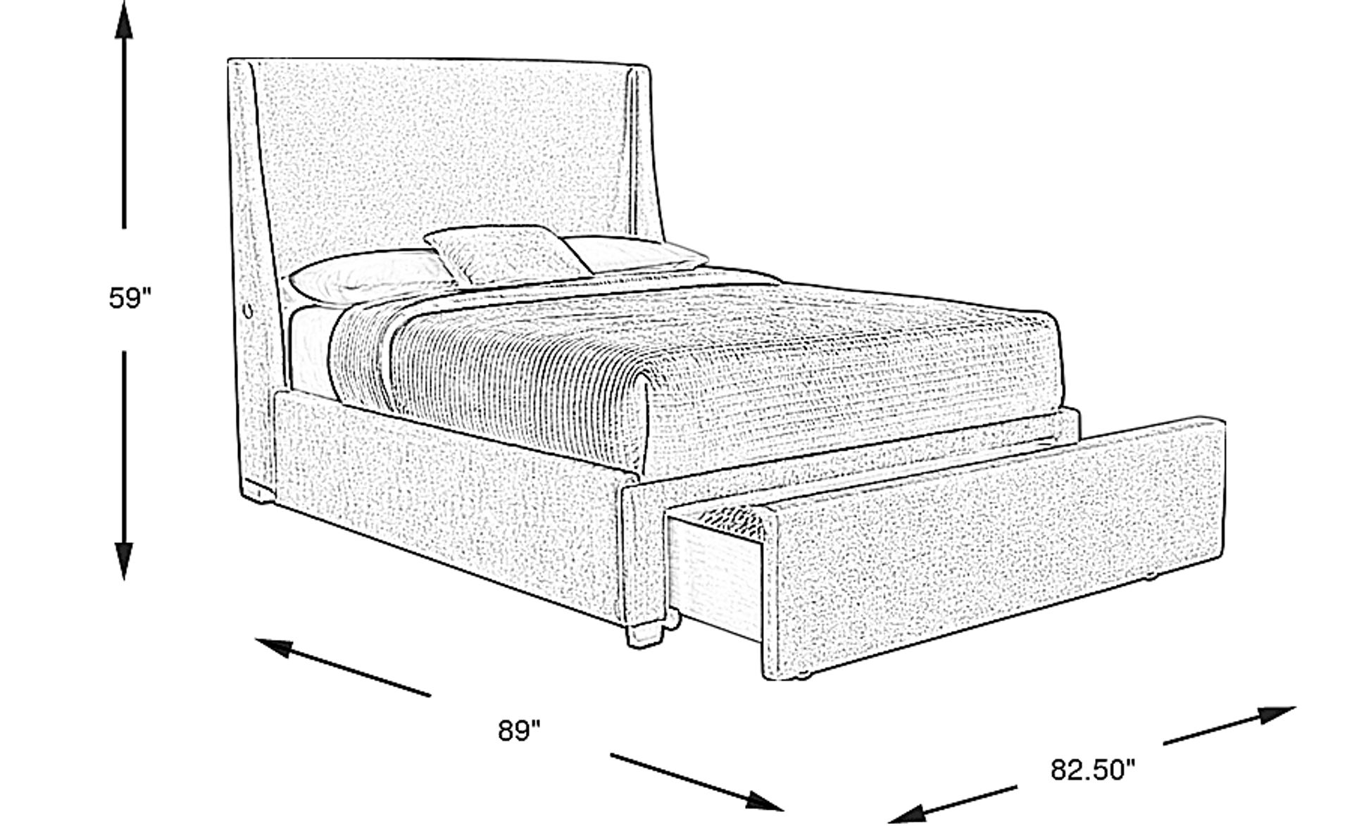 Dimension Image. Please refer to the Dimension Tab on this page for dimension details.
