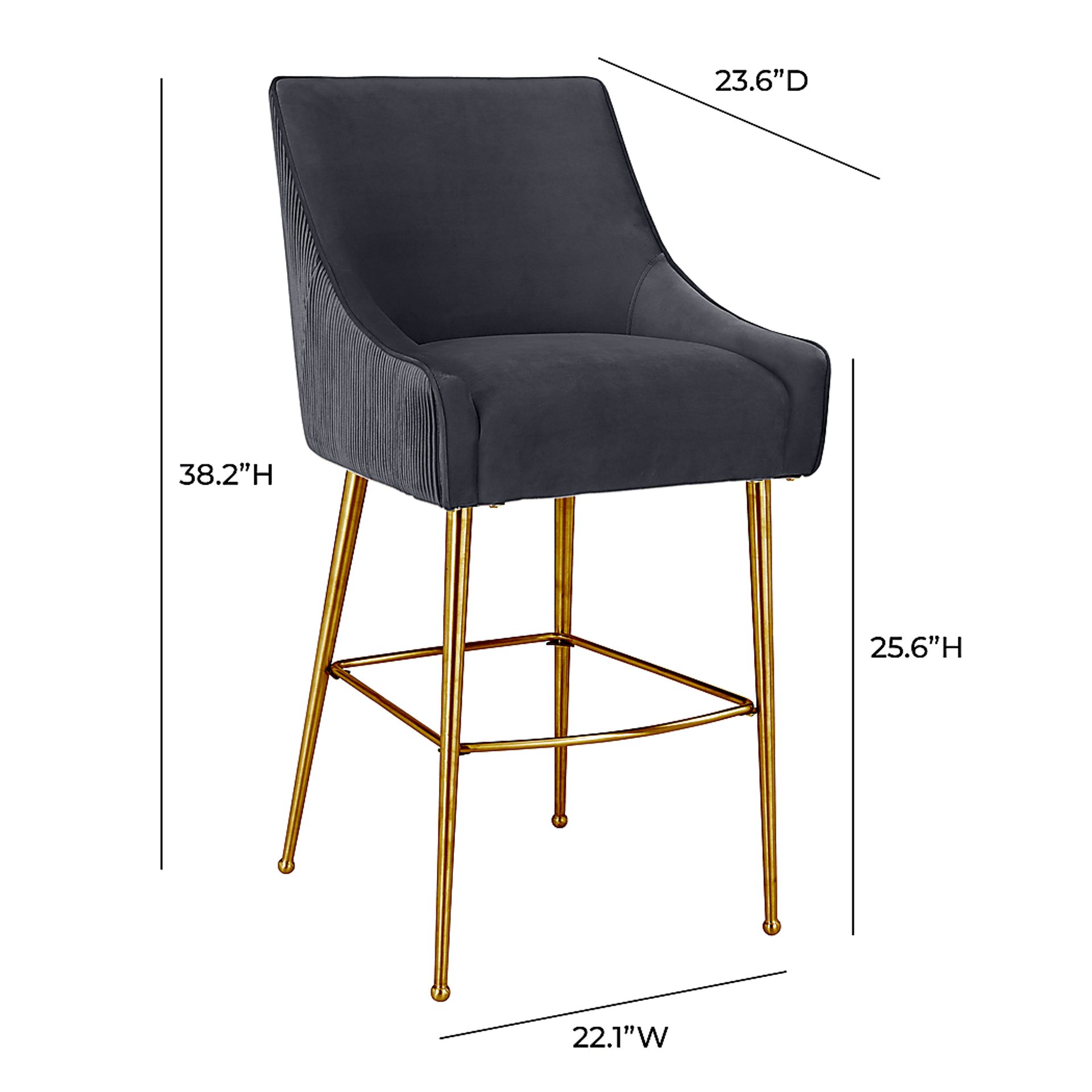 Beaulane I Dark Gray Counter Height Stool - Image 6