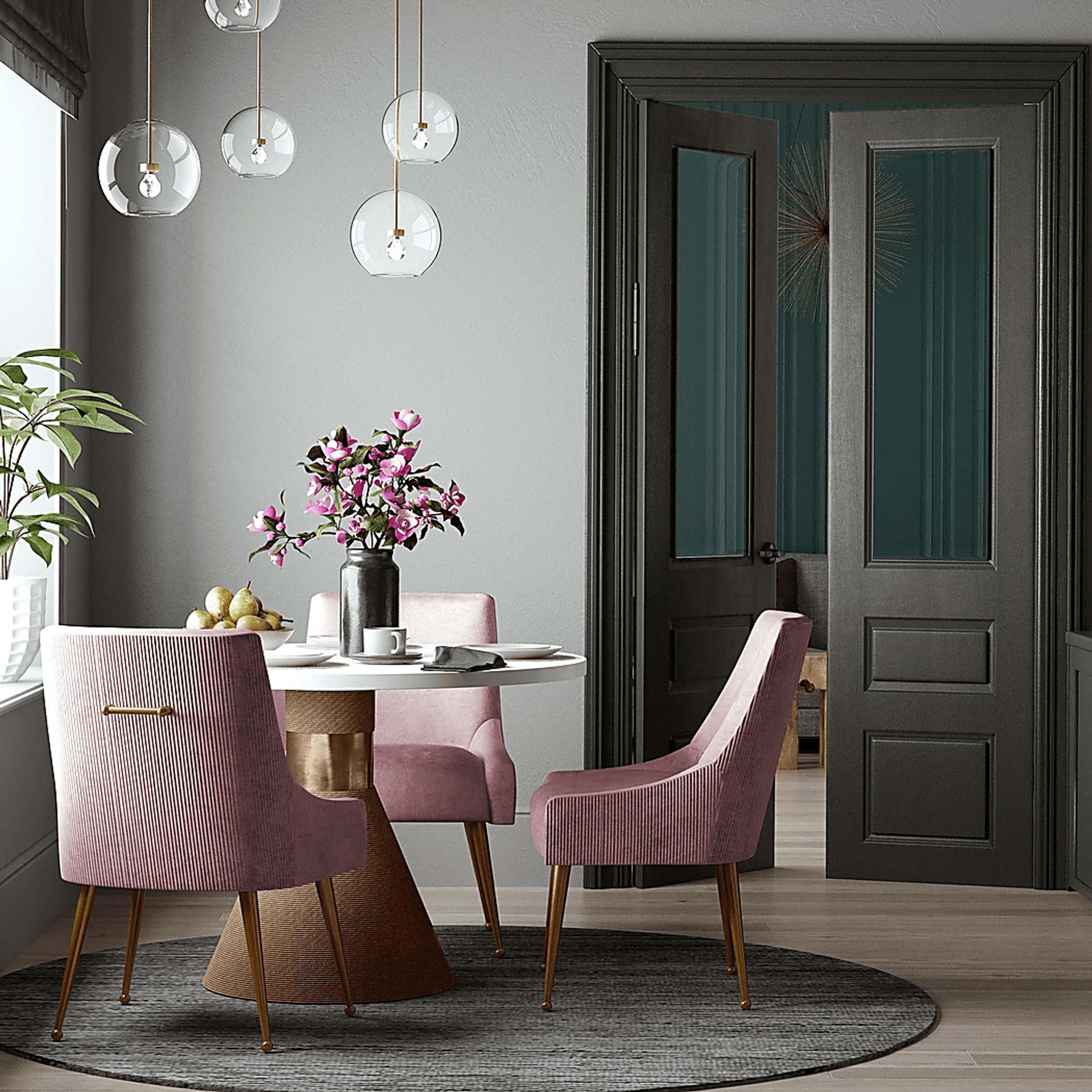 Beaulane I Mauve Side Chair - Image 2