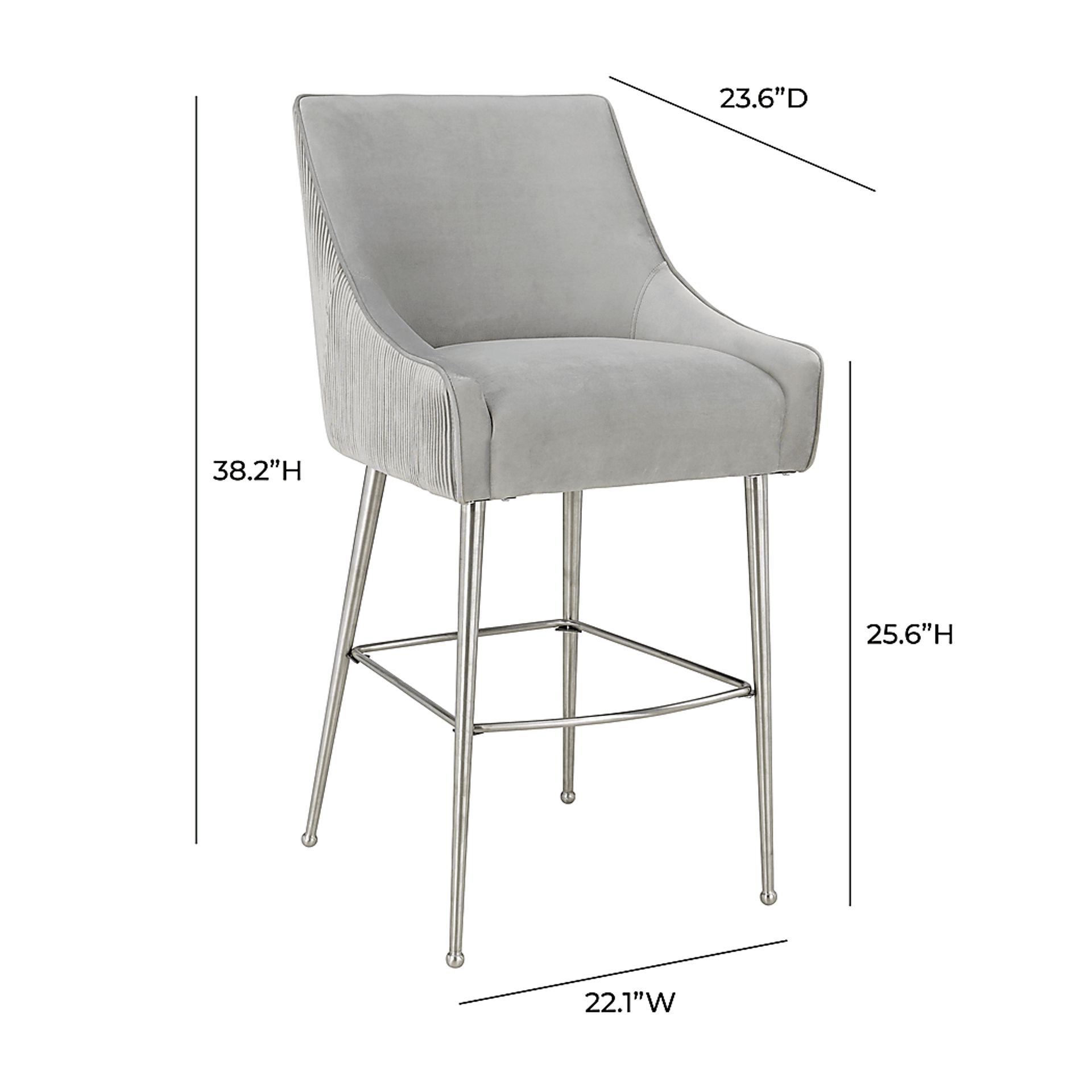 Beaulane II Light Gray Counter Height Stool - Image 6
