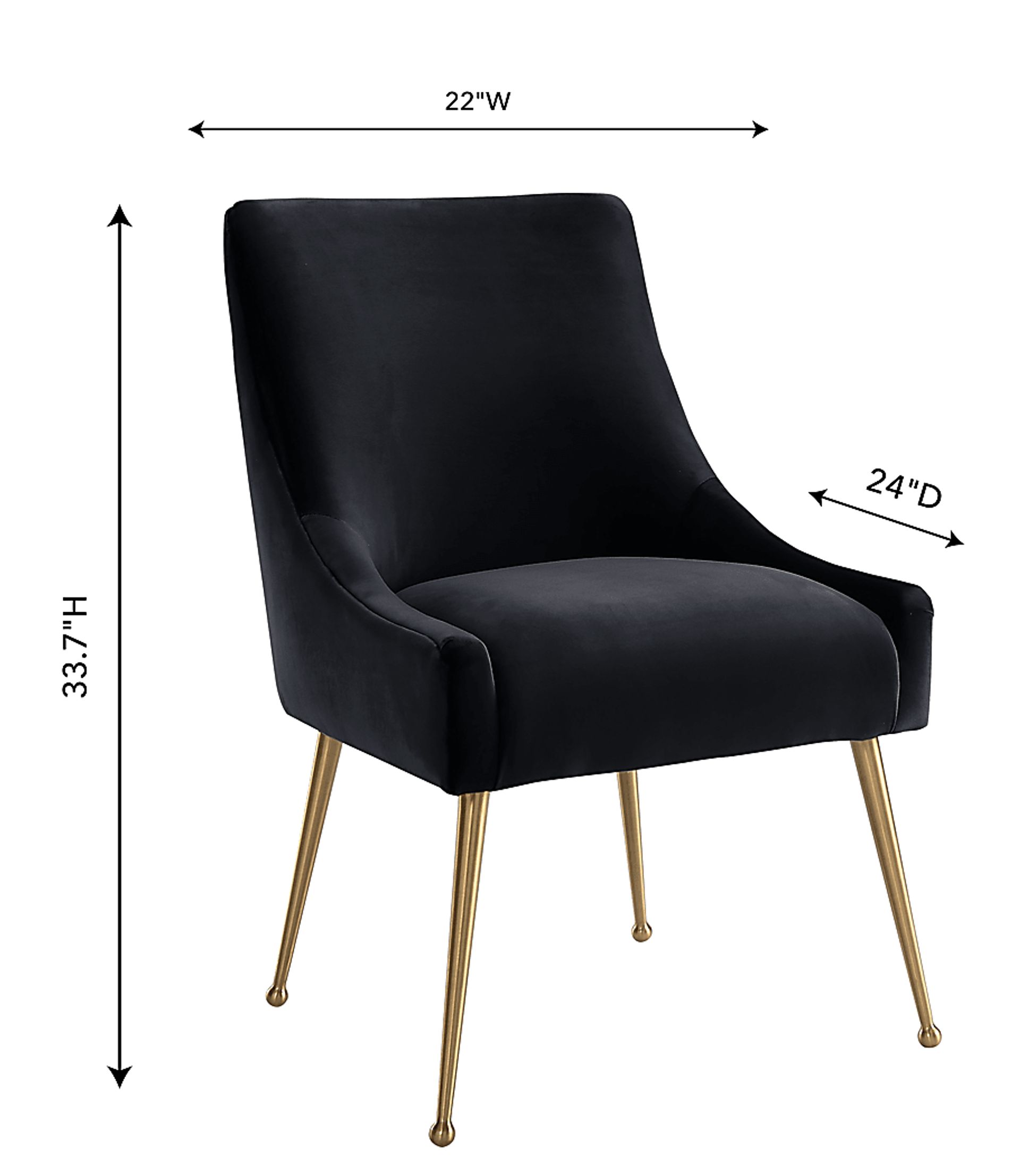 Beaulane IV Black Side Chair - Image 10