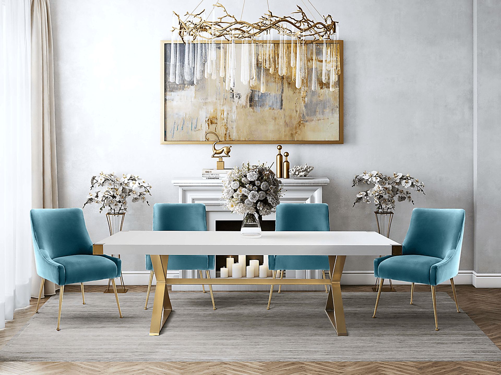 Beaulane IV Blue Side Chair - Image 9