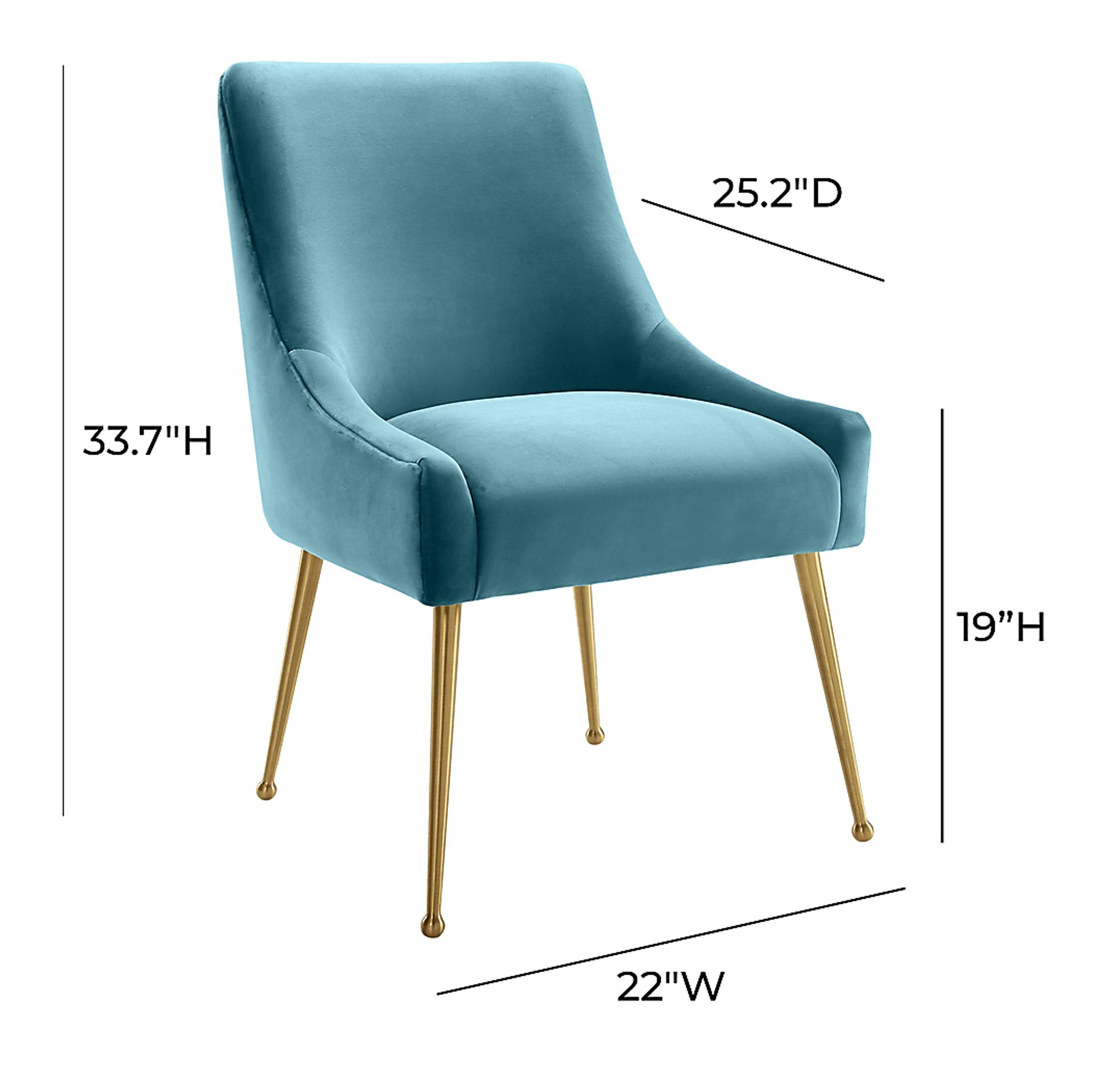 Beaulane IV Blue Side Chair - Image 10