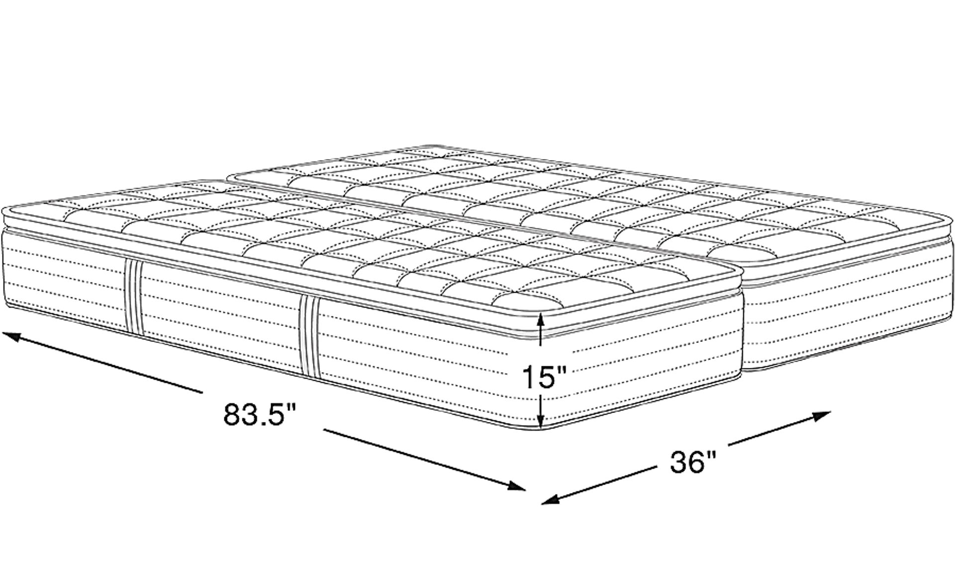 Dimension Image. Please refer to the Dimension Tab on this page for dimension details.